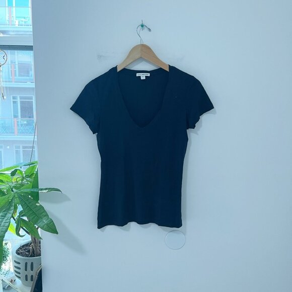 Standard James Perse dark navy blue Short Sleeve Tee Size 1 - Picture 1 of 6